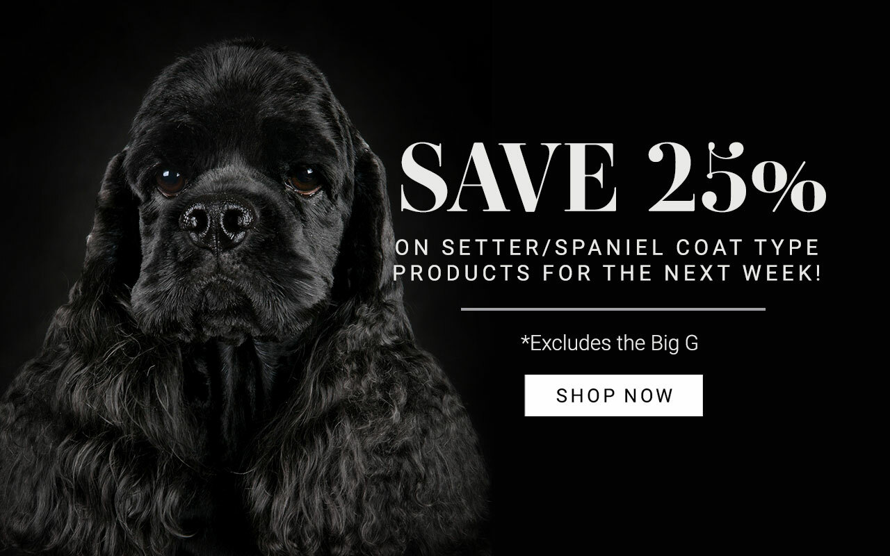 Save 25% on Setter/Spaniel Dog Coat Type Products for the next week