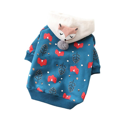 Cute Pet Cat Dog Clothes Winter Pet Coat Warm Dog Hoodie Clothes  For Small Dogs Pets Clothing Soft Pet Apparel French Bulldog