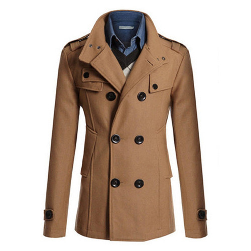 Trench Coat Men Classic Men's Double Breasted Trench Clothes Long Jackets Coats British Style Overcoat