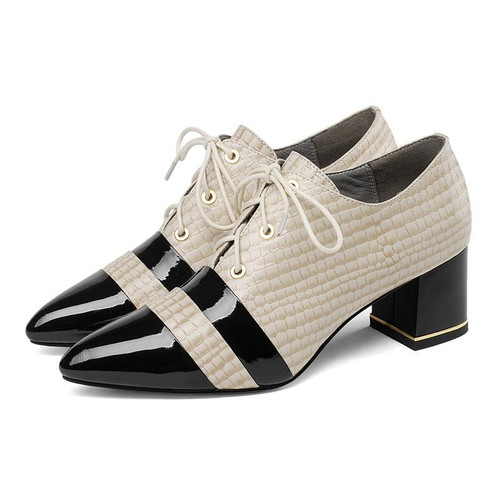 square heels genuine leather big size women pumps elegant office lady mixed colors concise autumn shoes