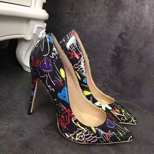 Women Pumps Totem Shoes High Heels Sexy Pointed Toes Wedding Shoes Woman Stiletto Heel Office Lady Wedding Dress Shoes