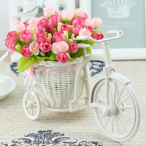 Vase Flowers Artificial Silk Flower Basket Set for Home office Decoration home flowers decoration for wedding