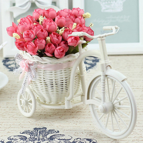 Vase Flowers Artificial Silk Flower Basket Set for Home office Decoration home flowers decoration for wedding