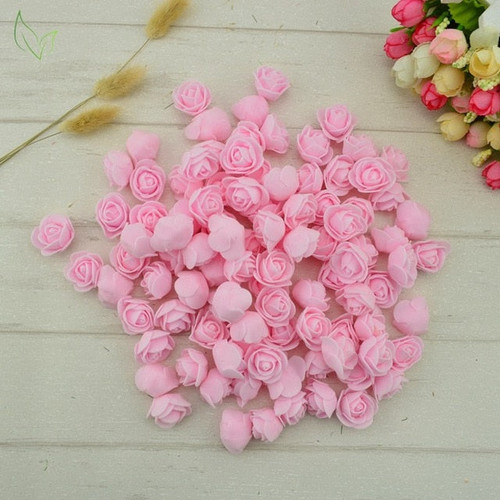 100pcs PE Foam fake flower roses head artificial flowers cheap wedding decoration for scrapbooking gift box diy wreath Multi-use