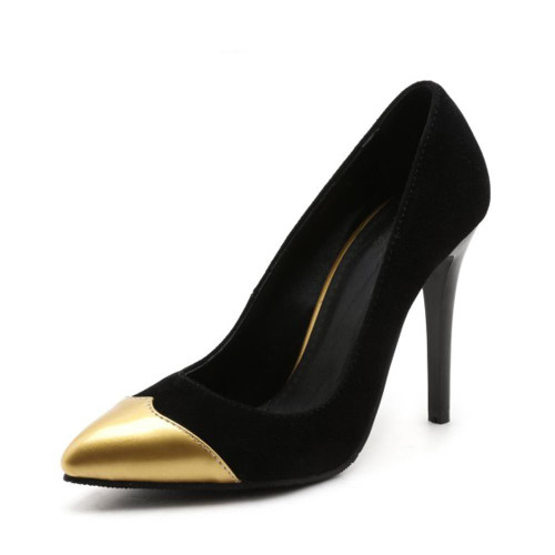 Shoes Women Pumps Stiletto High Heels Pointed Toe High Thin Heels Slip On Pumps Office Shoes Gold Silver