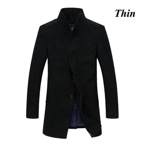 Winter woolen long peacoat men slim fit casual thick overcoat mens warm Windbreaker trench coat Jackets