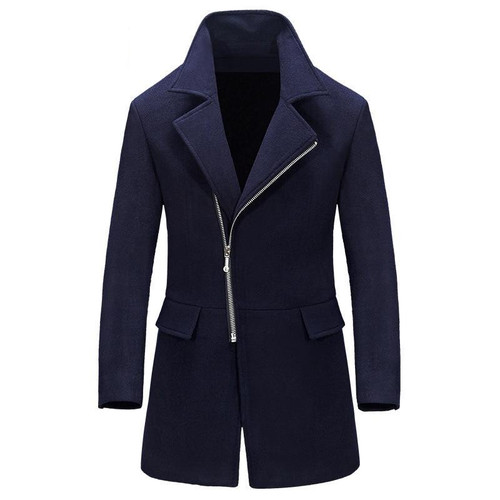 Business Casual Long Mens Overcoat Male Winter Wool Windbreaker Coat Men Slim Fit Trench Coat Jacket Clothing