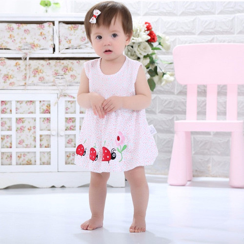 Baby Girl Rompers Summer 100% Cotton Infant Jumpsuits Roupas Bebes Colorful Cartoon Newborn Princess Skirt Toddler Girls Clothes