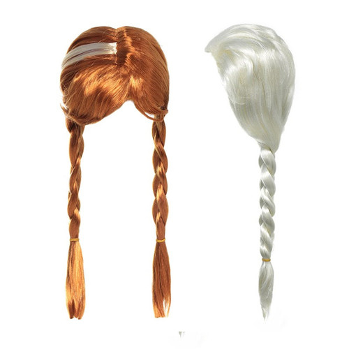 Girl Photography Props Wig Kids Princess Dress up Party Supply Elsa Anna Aurora Belle Mermaid Jasmine Rapunzel Moana Wig