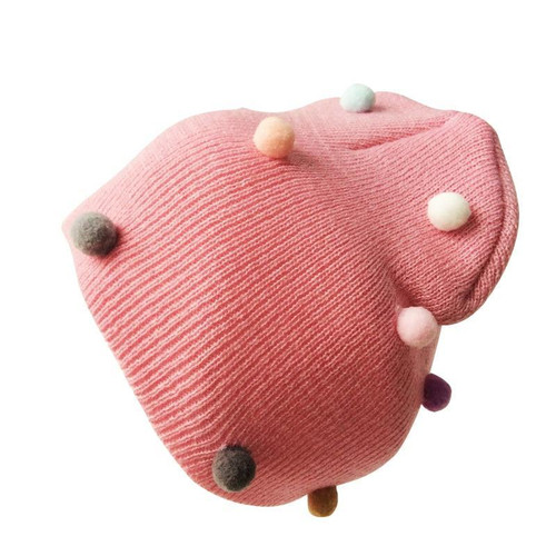 Baby Caps Crochet Kids Girls Pompom Hat Winter Beanie Hats For Girls Children Hats Caps