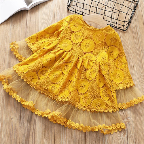 2-7 year girls clothing spring autumn new fashion flower princess dress kid children dress girls clothes girls dress