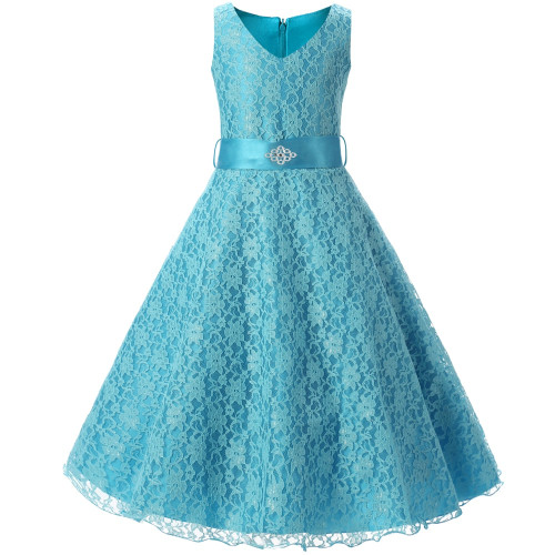 Teenage Girl Clothes Summer Lace Flower Girl Dress For Wedding Party Kids Clothes Children's Princess Costume
