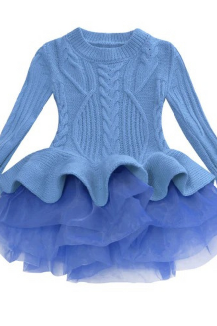 Girl Winter Dress Fashion Spring Autumn Princess Girl Long Sleeve Sweater Dress Kid Christmas Dresses For Girl