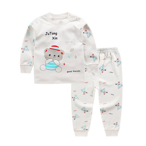 Kids Sleepwear Long Sleeve Pajama Sets Autumn Winter Baby Girls Clothes Set Cartoon 2piece Baby Clothing Cotton Pajamas For Boys