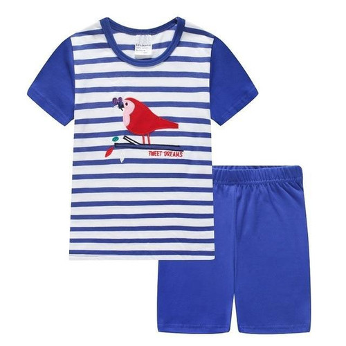 Fashion Boys Pajamas Suit Summer Children Dinosaur Baby Sleepwear Baby Boy's Clothes 100% Cotton Tee shirt Short Pants Soft