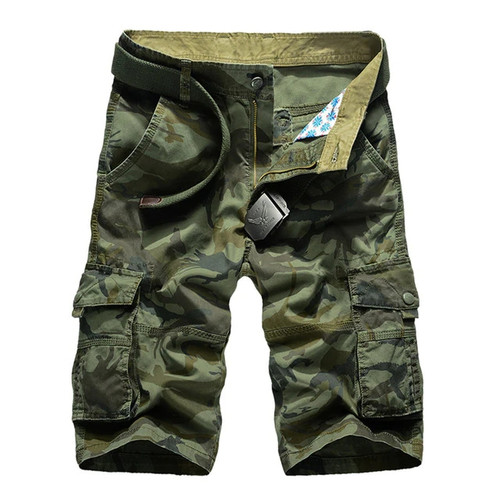 Summer Men Shorts Fashion Plaid Beach Shorts Mens Casual Camouflage Shorts Military Short Pants Male Bermuda Cargo Overalls