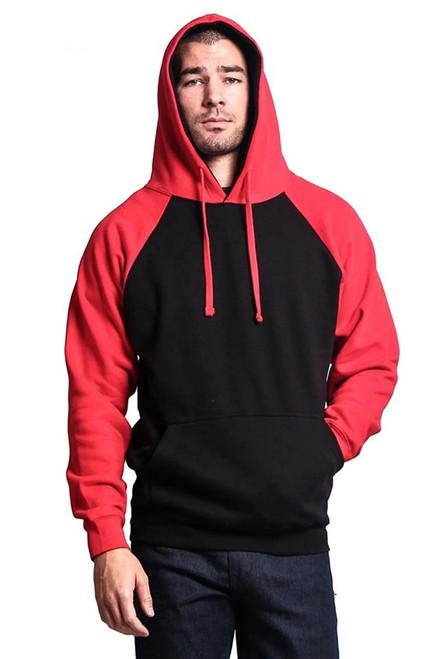 Solid Color Raglan Mens Hoodies Autumn Winter Fleece Warm Sweatshirts Men Men's Tracksuit Brand Hoody