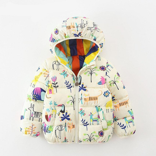 Children Winter Cotton-padded Jackets For Girl Boy Coats Thick Overalls Hooded Clothing Baby Kids Outerwear