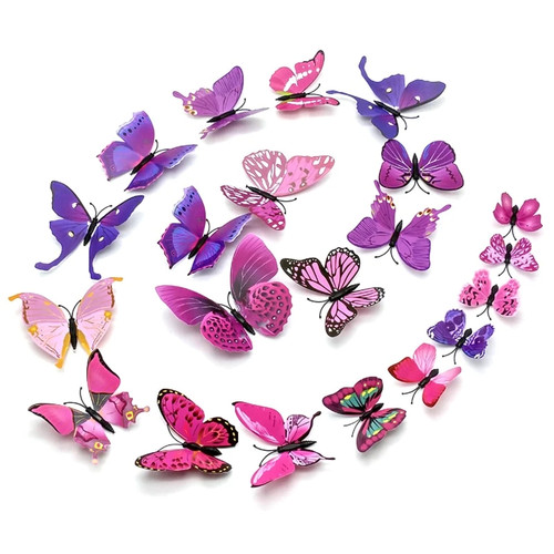 Colorful DIY Butterfly Wall Stickers Decoration For Home Decor, Kids Rooms ,3D Vinyl Festival Party Wedding Decorations