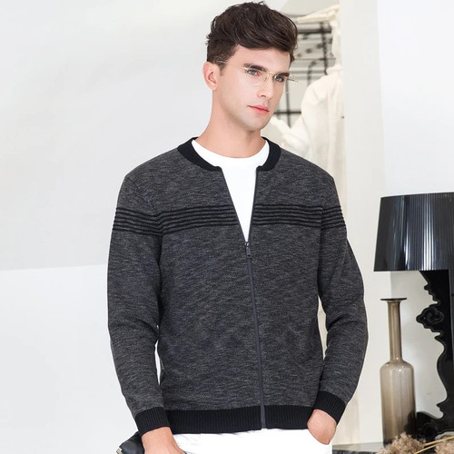 Men's Sweaters Men Basic Sweatercoat Slim Fit Long Sleeve Shirt Knitwear Pull Homme Spring New