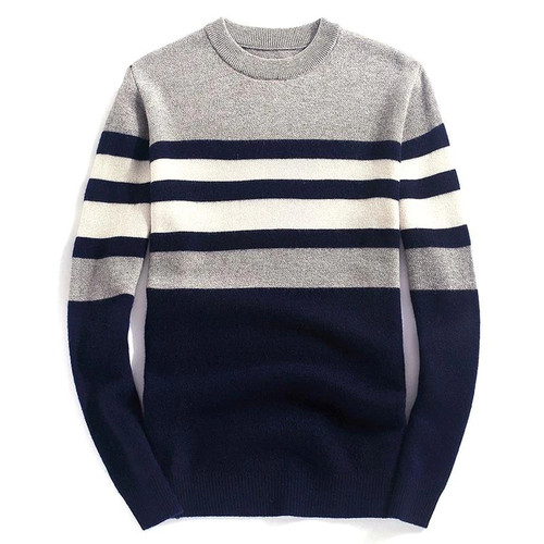 Men Basic Pullover Slim Fit Long Sleeve Shirt Men's Sweaters Knitwear Cashmere Wool Pull Homme