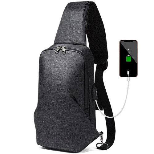 Multifunction Crossbody Bags Men USB Charging Chest Pack Short Trip Messengers Chest Bag Shoulder Bag Male