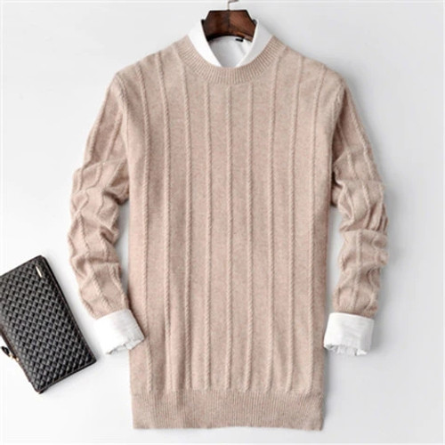 new fashion 100%cashmere striped knit men Oneck H-straight pullover sweater 5color S-2XL retail wholesale