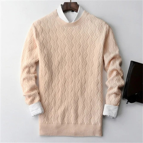 new fashion 100%cashmere twisted knit men Oneck thick solid H-straight pullover sweater 6 color S-2XL retail wholesale
