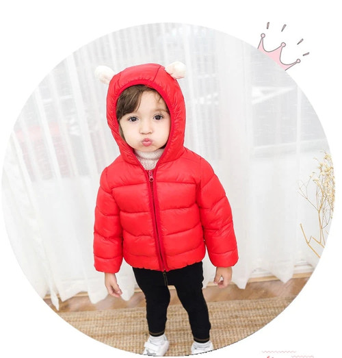 Baby Girls & Boys Winter Jacket Kids Warm Cotton Padded Coat Toddler Cute Style Clothes Children Autumn Jackets For Girls 1-6Y