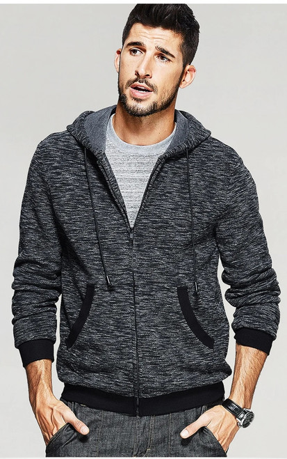 Autumn Cotton Zipper Black Hoodie Men Hoody Hip Hop Streetwear Male Plain Hoodies Sweatshirts