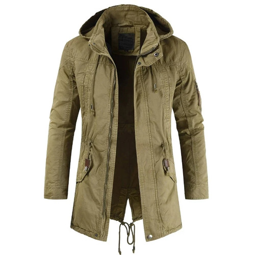 jacket male hooded Coat  New Fashion men slim Casual cotton Long sleeve zip coat Detachable hood jacket for men