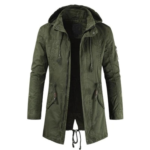 jacket male hooded Coat  New Fashion men slim Casual cotton Long sleeve zip coat Detachable hood jacket for men