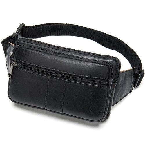 Genuine leather male Waist Pack Fanny Pack men Leather Belt Waist bags phone pouch small chest messenger for man