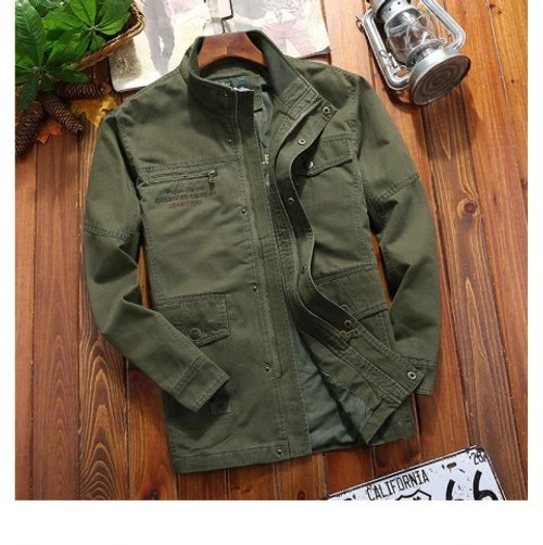 Cotton Military Jackets Men Spring Autumn Casual Middle-aged Jackets
