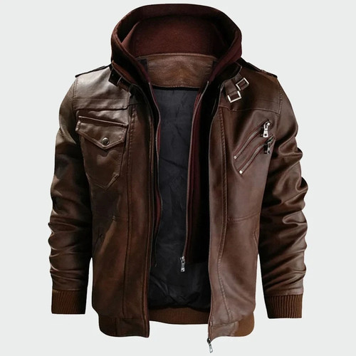 Men's Leather Jackets Autumn New Casual Motorcycle Jacket Leather Coats Men Faux Jacket Mens Brand Clothing