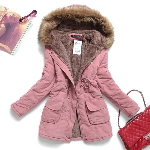 New Winter Women Jacket Medium-long Thicken Plus Size Outwear Hooded Wadded Coat Slim Long Parka Cotton-padded Jacket Overcoat