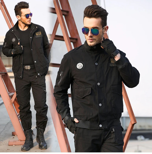 Bomber Jacket Men Military Army Pilot Male Jacket Coat Zipper Stand Collar Zip Us Air Force Clothing Black Green Spring Autumn