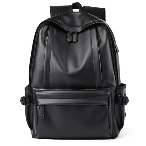 Waterproof 14 inch Laptop Backpack Men Leather Backpacks for Teenager Men Casual Daypacks Male