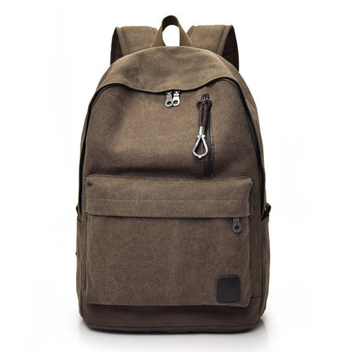 Men Canvas Backpack Male Laptop College Student School Bags for Teenager Vintage Mochila Casual Rucksack Travel Daypack