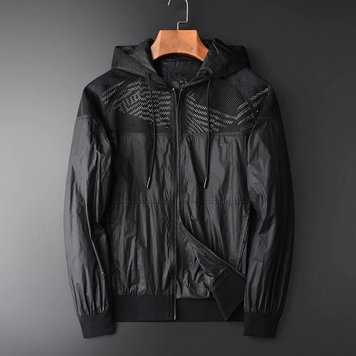 Hooded Male Jackets Luxury Inner And Mesh Splice Mens Jackets And Coats Spring Slim Fit Man Jackets