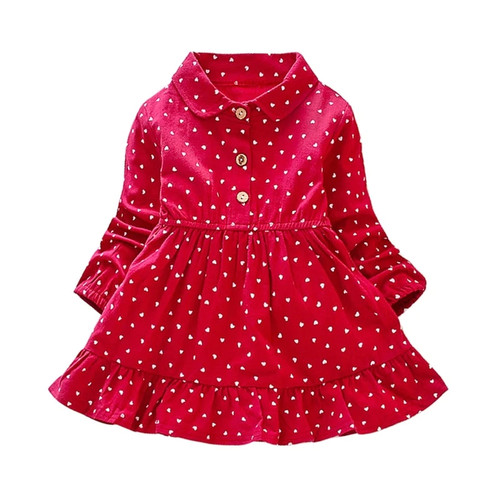 Girls Clothes Autumn New Children Clothing Dot Print Fashion Kids Princess Dress Baby Girls Dress