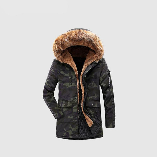 Mens Winter Parkas Hooded Thicken Warm Overcoat Pure Cotton Male Solid Coats Windproof Men Jacket Windbreaker
