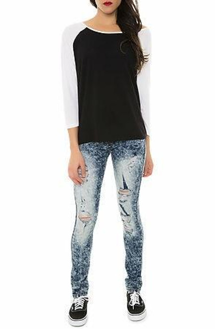 Pearl Jeans Collection Skinny Jeans (Ice Mid Blue)