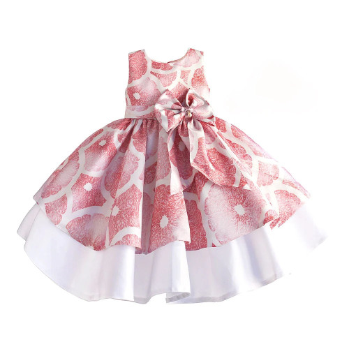 Baby Dress Princess Grapefruit Kids Layered Dresses Pink Party Girls Clothing Wedding Dress Vestidos Size 1-6T