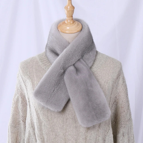 Highend Quality Unisex Women's Winter 100% Real Mink Fur Scarf Double-sided Scarves Men's Wraps Neck Warmer Mufflers Real Fur