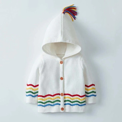 Baby Sweaters for Girls Cardigan Spring Long Sleeve Toddler Boys Knitted Jackets Coats Hooded Newborn Infantil Children Clothing