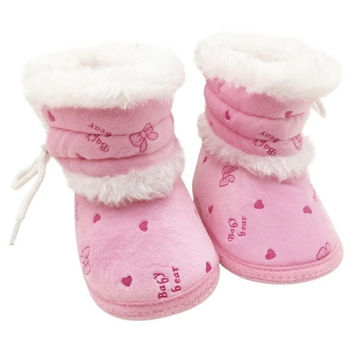 Baby 0-18 Months Girls Winter Snow Super Warm Boots Infant Solid Lace Up Lovely Comfortable Shoes New