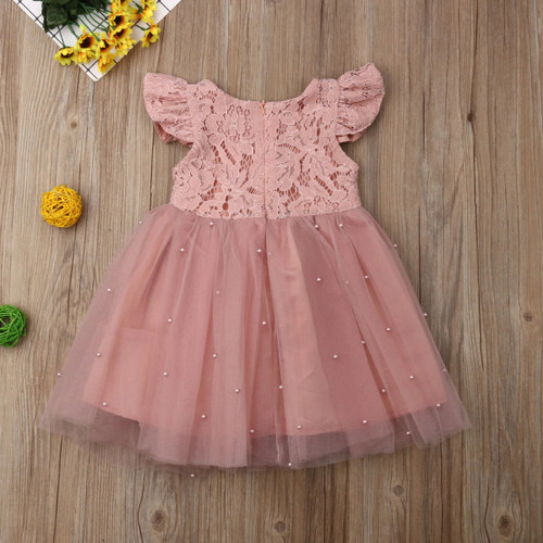 2-7Years Toddler Kid Girl Princess Dress Lace Tulle Wedding Birthday Party Tutu Dress Pageant Children Clothing Kid Costumes