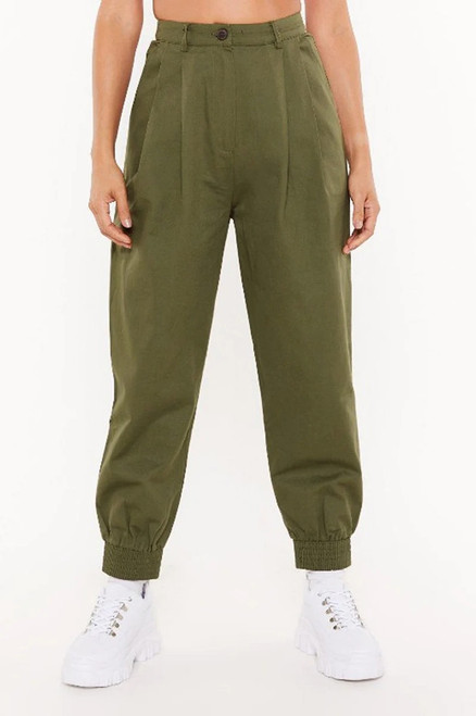 Women Streetwear Cargo Pants High Waist Solid Pleated Pants Trousers Ladies Loose Pockets Joggers Sweatpants
