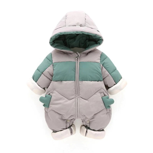 Baby Boy Winter Clothes  Baby Jumpsuit Hooded Newborn Baby Boy Girl Romper Kid Autumn Overalls Toddler Outerwear